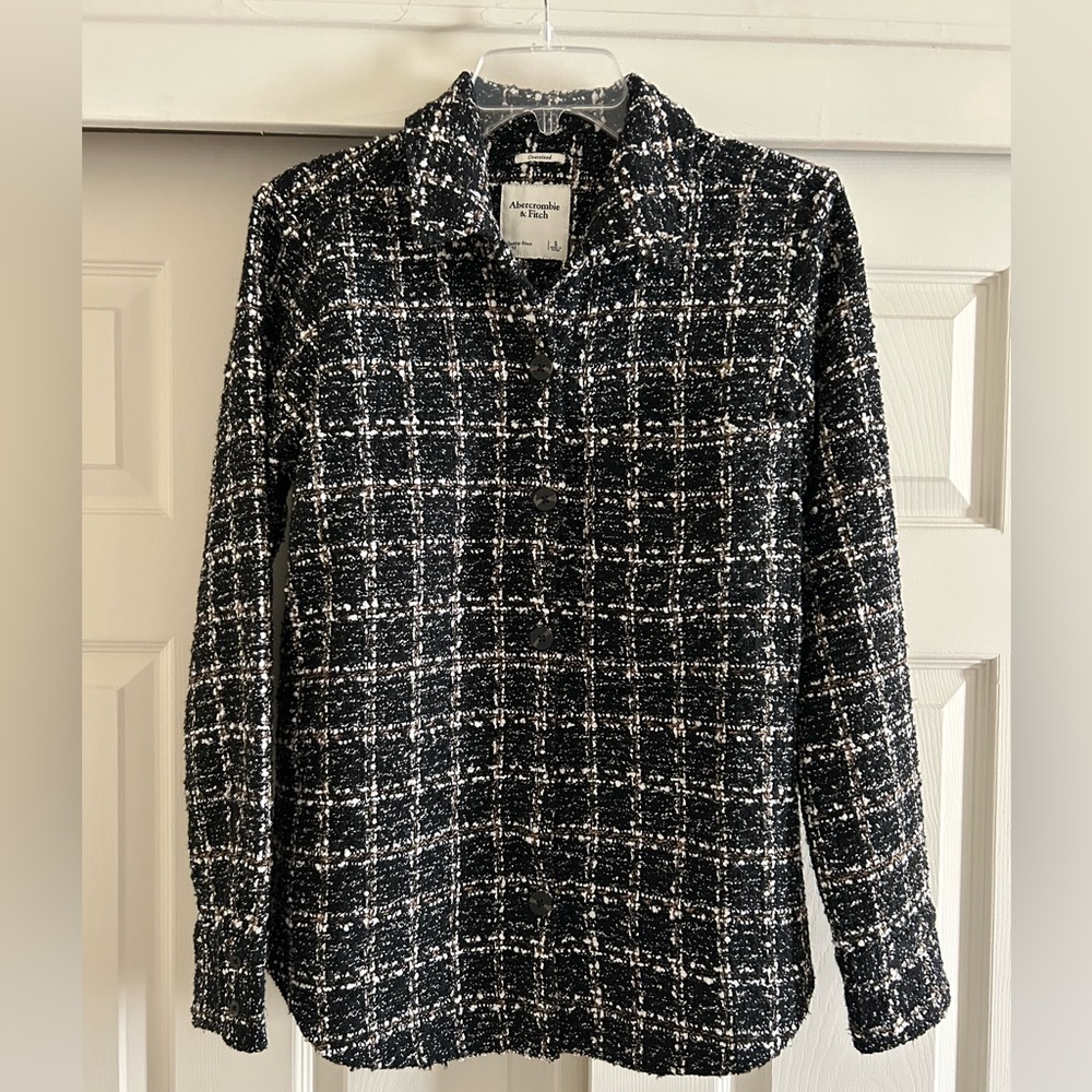 Abercrombie & Fitch Oversized Tweed Shacket